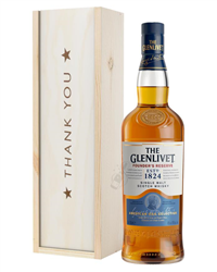 Glenlivet Founders Reserve Single Malt Whisky Thank You Gift In Wooden Box