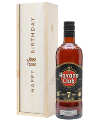 Havana Club 7 Year Old Rum Birthday Gift In Wooden Box