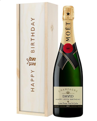 Personalised 60th Birthday Moet Champagne Gift