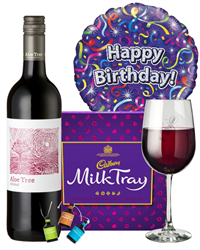 Red Wine And Chocolates Birthday Gift