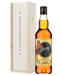 Sailor Jerry Rum Congratulations Gift In Wooden Box