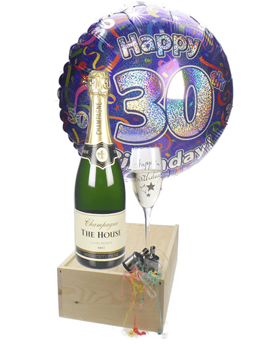 30th Birthday Champagne Flute Gift