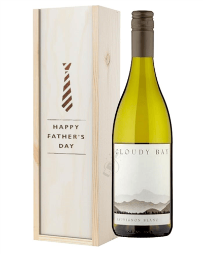 Cloudy Bay Sauvignon Blanc White Wine Fathers Day Gift In Wooden Box
