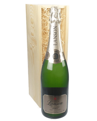 Lanson Vintage Champagne Gift in Wooden Box