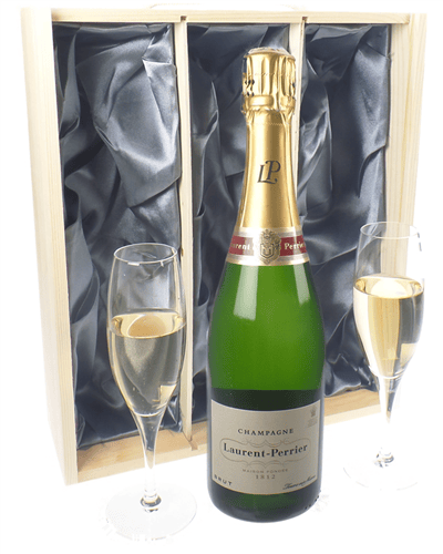 Laurent Perrier Champagne Gift Set With Flute Glasses