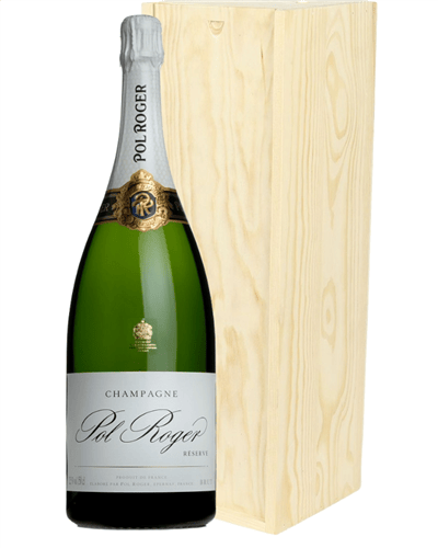 Pol Roger Champagne Magnum 150cl in Wooden Gift Box