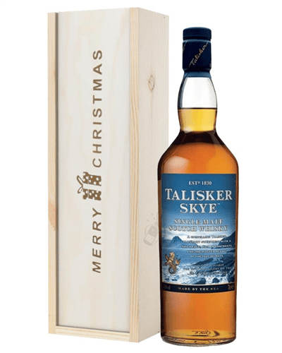 Talisker Skye Single Malt Whisky Christmas Gift In Wooden Box