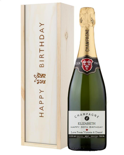 Personalised 30th Birthday Champagne Gift
