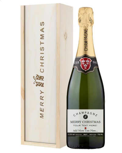 Personalised Christmas Champagne Gift
