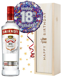 18th Birthday Vodka and Balloon Gift