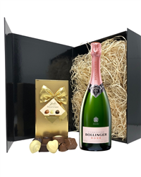 Bollinger Rose Champagne & Belgian Chocolates Gift Box