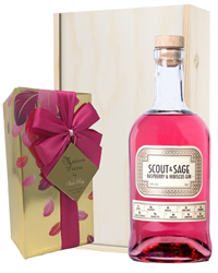 Scout And Sage Raspberry Gin and Chocolates Gift Set