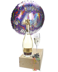 40th Birthday Prosecco And Flute Gift