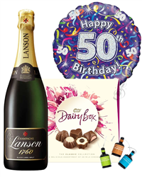 50th Birthday Champagne And Chocolates Gift