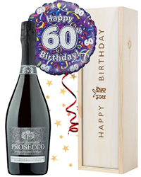 60th Birthday Prosecco and Balloon Gift