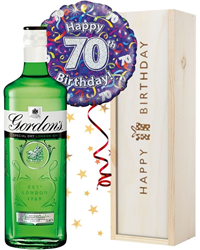 70th Birthday Gin and Balloon Gift