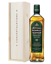 Bushmills 10 Single Malt Whiskey Congratulations Gift