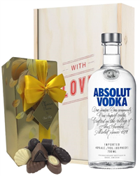 Absolut Vodka and Chocolates Valentines Gift