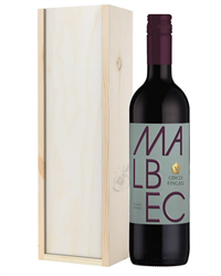 Argentinian Malbec Red Wine Gift in Wooden Box