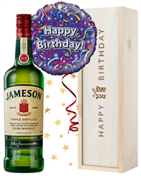 Birthday Irish Whiskey and Balloon Gift