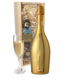 Botegga Gold Prosecco and Chocolates Gift