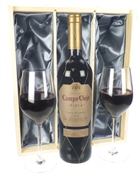 Campo Viejo Gran Reserva Wine and Glasses