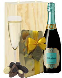 Cava And Belgian Chocolates