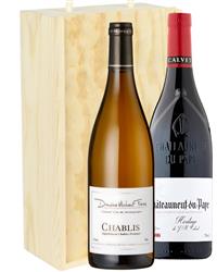 Chablis and Chateauneuf-du-Pape Mixed Gift Set