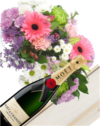 Champagne And Flowers