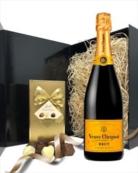 Champagne Gift Set - Veuve Clicquot Champagne and Chocolates Gift Hamper