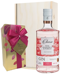 Chase Pink Grapefruit Gin And Chocolates Gift Set