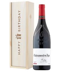 Chateauneuf Du Pape Red Wine Birthday Gift