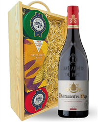 Chateauneuf Du Pape Wine and Cheese Hamper