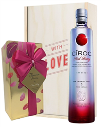 Ciroc Red Berry Vodka and Chocolates Valentines Gift
