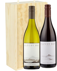 Cloudy Bay Sauvignon Blanc and Pinot Noir Two Bottle Wine Gift