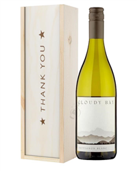 Cloudy Bay Sauvignon Blanc Thank You Gift In Wooden Box