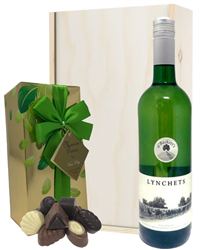 English White Wine and Chocolate Gift Set