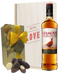 Famous Grouse Whisky and Chocolates Valentines Gift