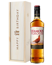 Famous Grouse Whisky Birthday Gift In Wooden Box