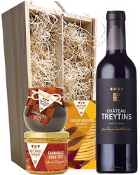 French Bordeaux Red Wine And Gourmet Food Gift Box