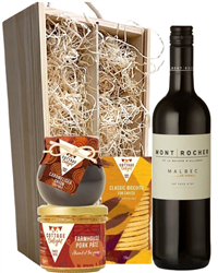 French Malbec Red Wine And Gourmet Food Box