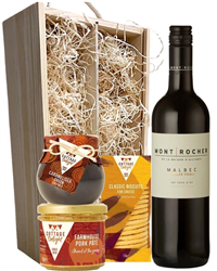 French Malbec Red Wine and Gourmet Food Box