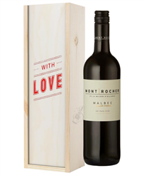 French Malbec Red Wine Valentines With Love Special Gift Box