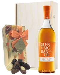 Glenmorangie Original and Chocolates Gift Set in Wooden Box