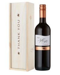 Italian Sangiovese Red Wine Thank You Gift In Wooden Box