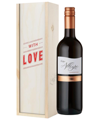 Italian Sangiovese Red Wine Valentines With Love Special Gift Box