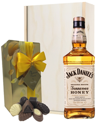 Jack Daniels Honey And Chocolates Gift Set in Wooden Box