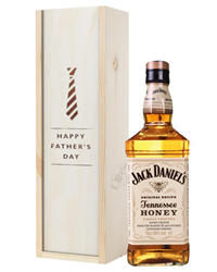 Jack Daniels Honey Whiskey Fathers Day Gift In Wooden Box