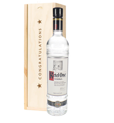 Ketel One Vodka Congratulations Gift In Wooden Box