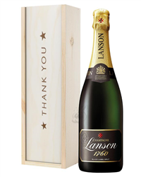 Lanson Champagne Thank You Gift In Wooden Box